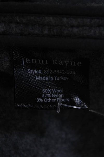 Jenni Kayne Womens Double Breasted Notched Lapel Coat Gray Wool Size Extra Small