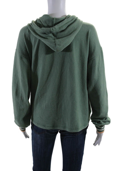 P.J. Salvage Womens Long Sleeve Lightweight Pullover Hoodie Green Size M