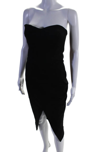 Maticevski Womens Sweetheart Neckline Strapless Mid-Calf Dress Black Size 8