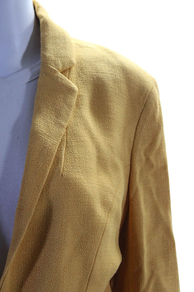 Jacquemus Womens Notch Collar Button Up Mid-Length Blazer Jacket Orange Size 40