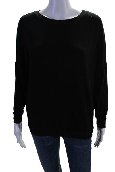 Joie Women's Round Neck Long Sleeves Pullover Sweater Black Size XS