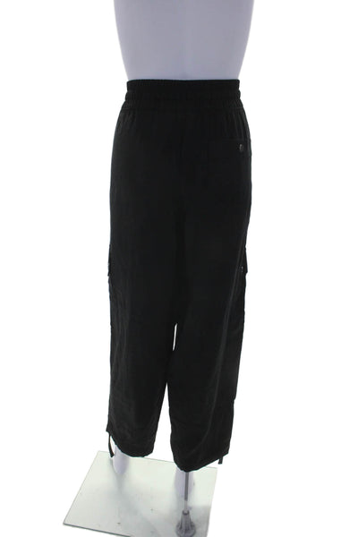 Athleta Womens Black High Rise Drawstring Tie Ankle Jogger Pants Size S