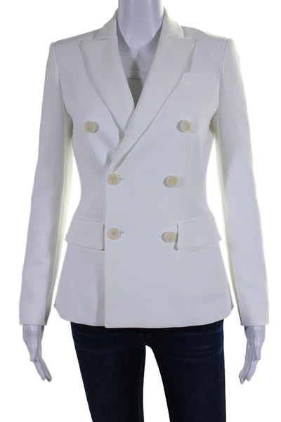 Altuzarra Womens White Double Breasted Long Sleeve Blazer Size 34