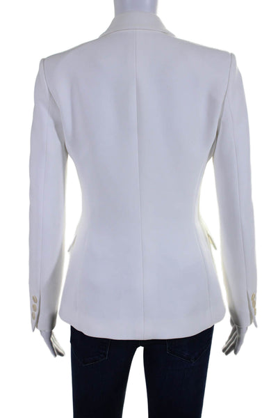 Altuzarra Womens White Double Breasted Long Sleeve Blazer Size 34