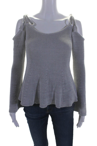 Cupcakes And Cashmere Women's Boat Neck Long Sleeves Sweater Gray Size XS