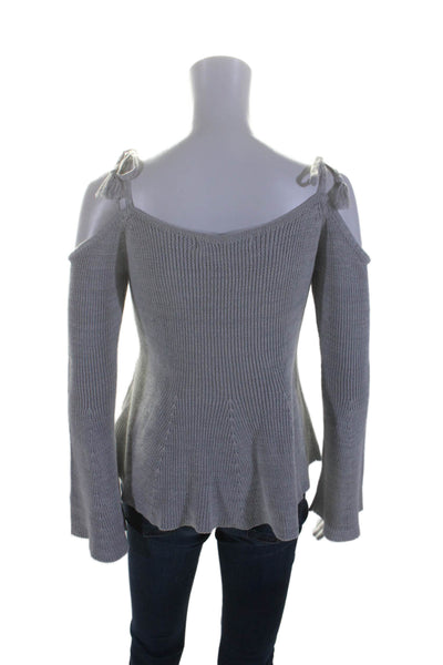 Cupcakes And Cashmere Women's Boat Neck Long Sleeves Sweater Gray Size XS