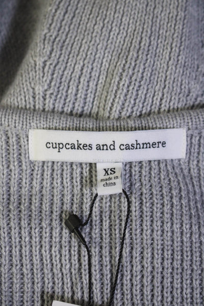 Cupcakes And Cashmere Women's Boat Neck Long Sleeves Sweater Gray Size XS