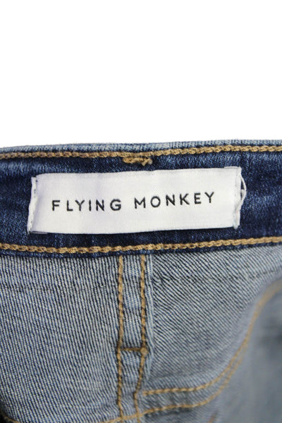 Flying Monkey Womens Dark Wash Distressed Skinny Jeans Blue Size 26