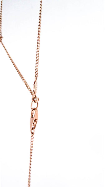 Stevie Wren Womens 14K Rose Gold Diamond XOXO Pendant Necklace 17" 5g