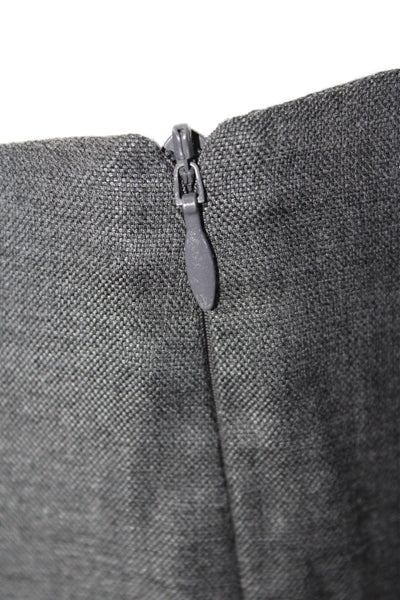 Les Copains Womens Wool Pleated Lined Tapered Leg Dress Pants Gray Size EUR 42