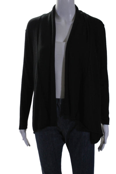 Soft Joie Womens Open Knit Long Sleeve Cardigan Sweater Black Size XS