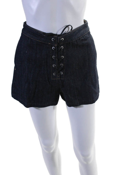 Rag & Bone Womens Cotton Front Laced Buttoned Closure Jean Shorts Blue Size 25