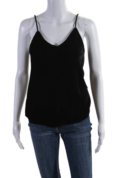 Mes Demoiselles Womens Textured Spaghetti Strap V-neck Tank Top Black Size EUR 3