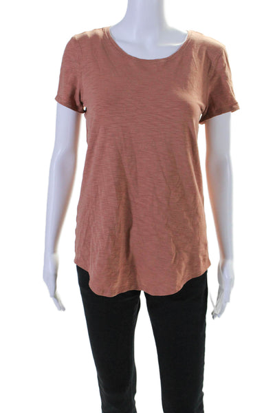 Lululemon Womens Short Sleeve Round Neck Solid T shirt Orange Size M