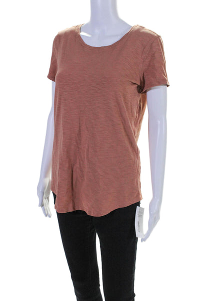 Lululemon Womens Short Sleeve Round Neck Solid T shirt Orange Size M