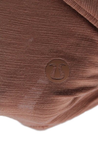 Lululemon Womens Short Sleeve Round Neck Solid T shirt Orange Size M