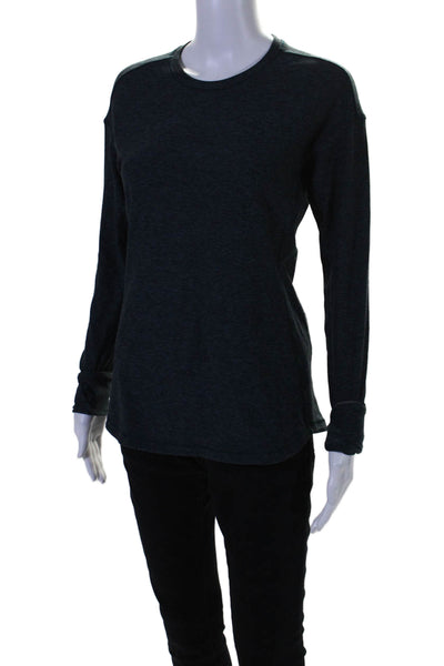 Lululemon Womens Long Sleeve Crew Neck Lightweight Tee Shirt Blue Size 6