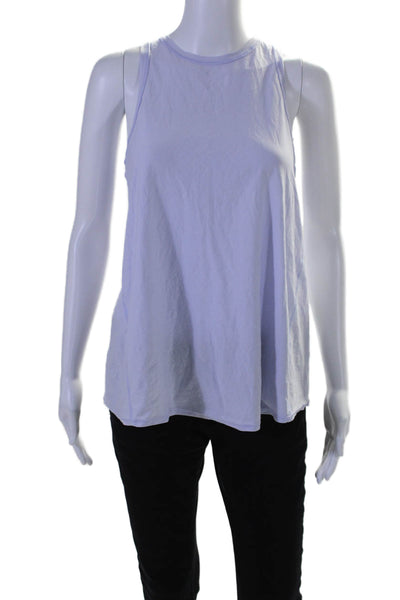 Lululemon Womens Scoop Neck Back Slit Tank Top Lavender Size 4