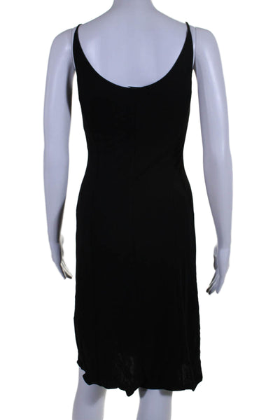 Armani Collezioni Womens Jeweled Sleeveless A Line Cocktail Dress Black Size 4