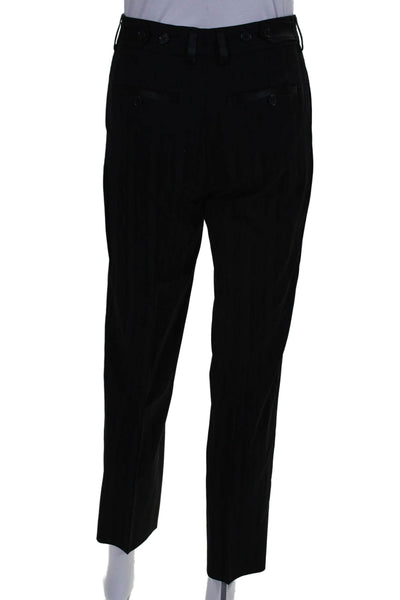 Kulson Womens Striped Button Down Pant Suit Black Wool Blend Size EUR 36