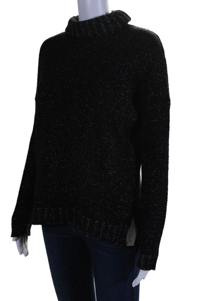 Vince Womens Long Sleeves Turtleneck Sweater Black Wool Size Extra Small