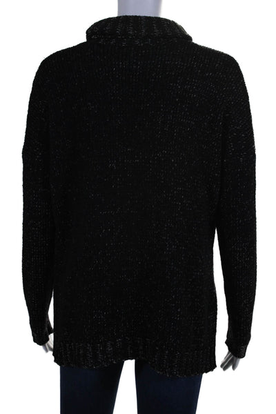 Vince Womens Long Sleeves Turtleneck Sweater Black Wool Size Extra Small