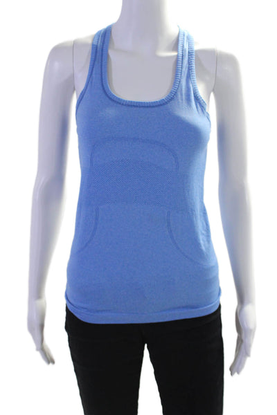 Lululemon Womens Round Neck Pullover Racerback Activewear Tank Top Blue Size S