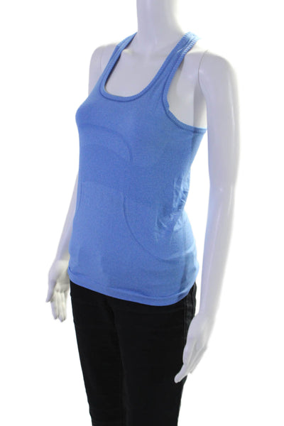 Lululemon Womens Round Neck Pullover Racerback Activewear Tank Top Blue Size S