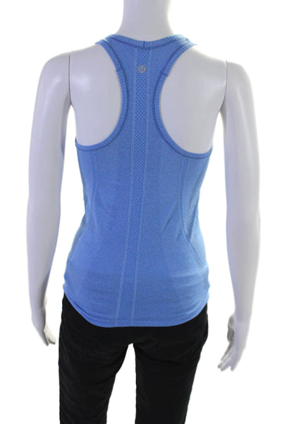 Lululemon Womens Round Neck Pullover Racerback Activewear Tank Top Blue Size S