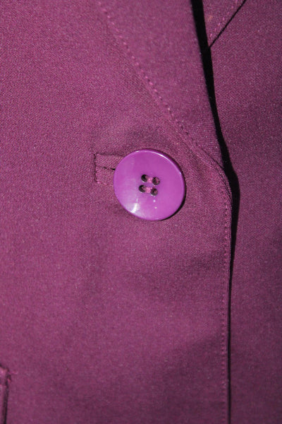 Capsule 121 Womens Single Button Wide Lapel Blazer Jacket Purple Size Large