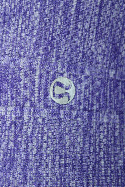 Lululemon Womens Stretch Short Sleeve Activewear T-Shirt Top Purple Size 8