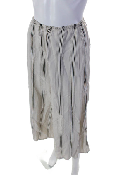 Vince Womens White Striped High Rise Pull On Crop Wide Leg Pants Size XXS