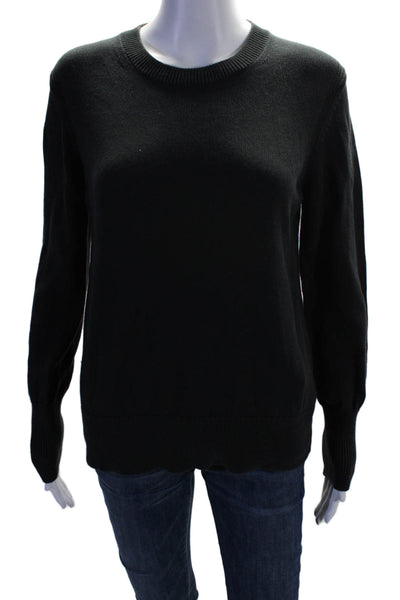 Everlane Women's Round Neck Long Sleeves Pullover Sweater Black Size M