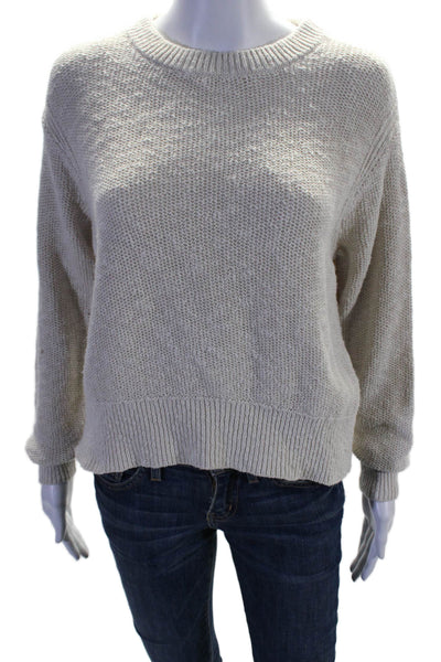 Everlane Women's Round Neck Long Sleeves Pullover Sweater Beige Size S