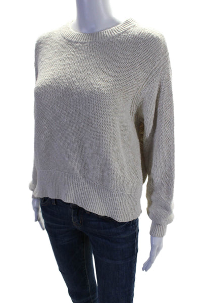 Everlane Women's Round Neck Long Sleeves Pullover Sweater Beige Size S