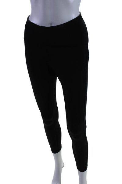 Lululemon Womens Pull On High Rise Slim Leg Athletic Leggings Black Size 6