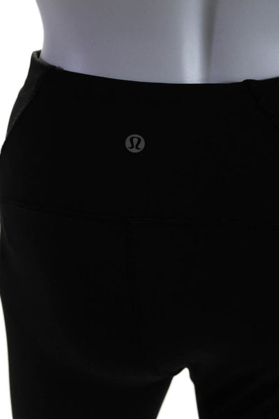 Lululemon Womens Pull On High Rise Slim Leg Athletic Leggings Black Size 6