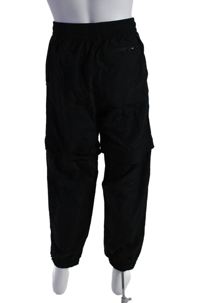 Adidas by Stella McCartney Mens Drawstring Waist Windbreaker Pants Black Size Me