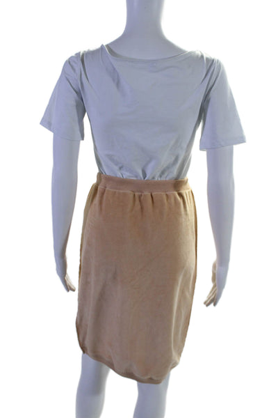 Sonia Rykiel Womens Pull On Knee Length Skirt Sand Beige Cotton Size Medium