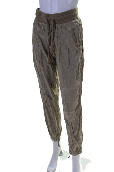 Marrakech Womens Mid Rise Drawstring Jogger Pants Brown Size Small