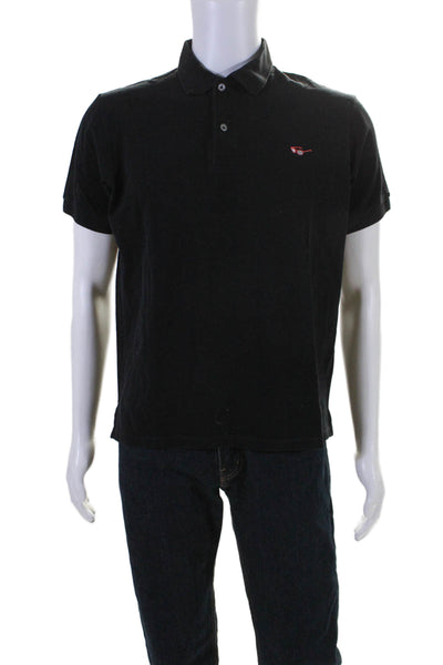 Paul Smith Mens Short Sleeve Collared Sunglasses Polo Shirt Black Size Large