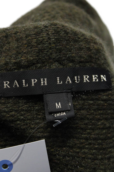 Ralph Lauren Black Label Womens Open Front Cashmere Sweater Vest Green Medium