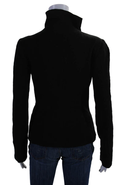 Bailey 44 Womens Collar Zip Open Front Long Sleeve Jacket Black Size S