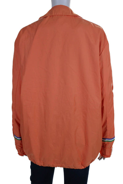 Puma Big Sean Women's Long Sleeves Pockets Button Up Jacket Orange Size M