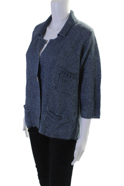 Poetry Womens Linen Blend Collar One Button 3/4 Sleeve Jacket Size 42/44