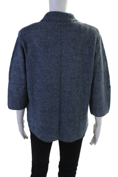 Poetry Womens Linen Blend Collar One Button 3/4 Sleeve Jacket Size 42/44