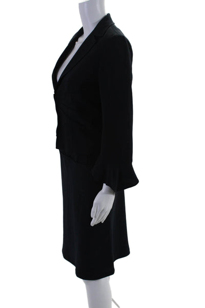 Pablo Girard Darel Womens Button Front Cropped Skirt Suit Navy Blue Size IT 38