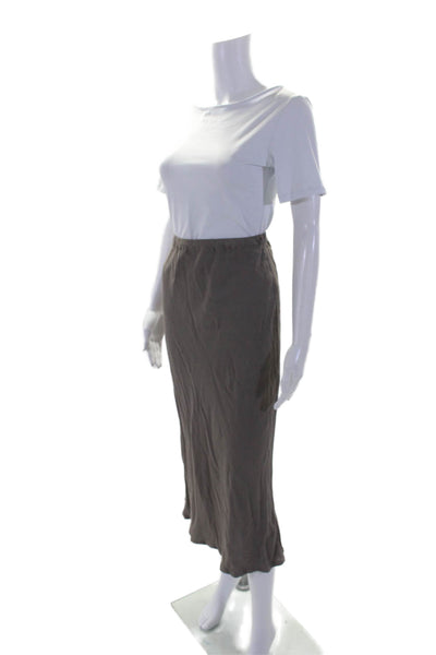 Ghost Womens Pull On Full Length A Line Maxi Skirt Taupe Brown Size Small