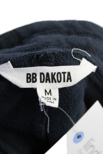 BB Dakota Womens Cotton Stretch Waist Low-Rise Tapered Sweatpants Navy Size M