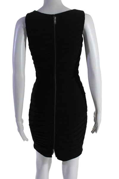 Tracy Reese Womens Sleeveless Knee Length Body Con Dress Jet Black Size 0